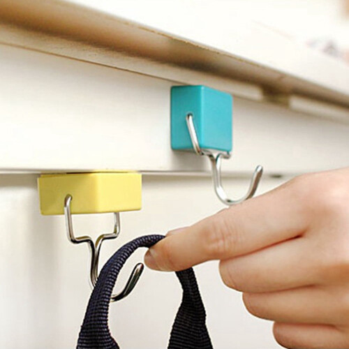 Magnetic Hook Coat Hanger Shelf Blue 1