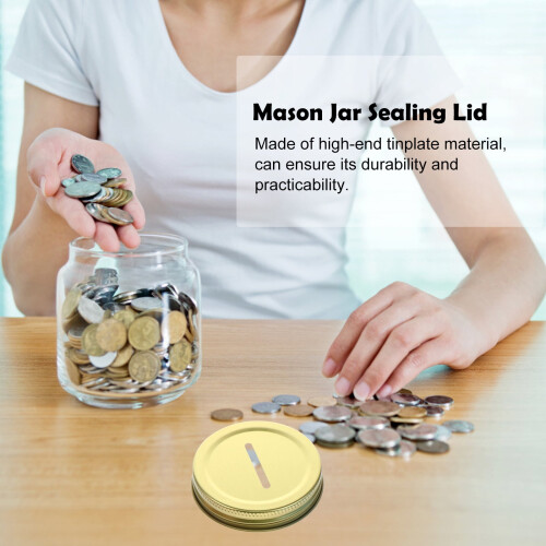 Sparebøsslåg til Mason-krukker, 25 stk., 6 farver 2