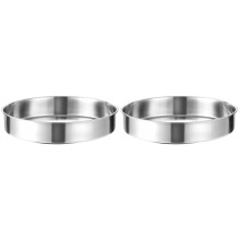 2 piezas de acero inoxidable para utensilios de servir, organizador giratorio para latas, despensa, escritorio, tocador giratorio, gabinete