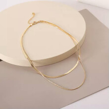Collar de cadena de serpiente para mujer, gargantilla sencilla A12