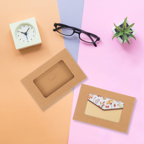 Eease white cash envelopes with kraft box and window 10 pcs 2