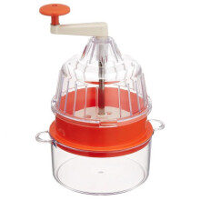 Feliator Manual Spiral Vegetable Cutter - Orange and White Spiralizer - Kitchen Tool for Slicing and Cutting Efficiently