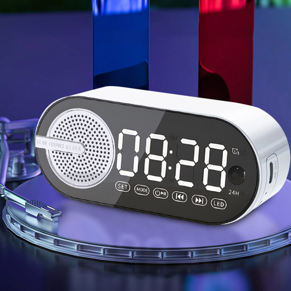 Valseel Bluetooth Speaker With Alarm Clock And Lights 908436981118
