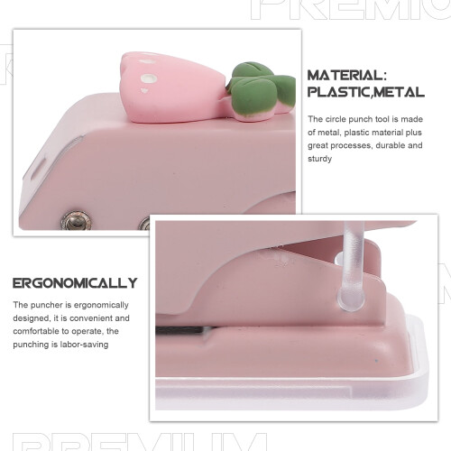 Perforatrice rose mini pour classeur, à l'unité 1