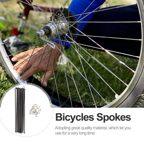 Bike Spokes Wheel Component Steel 30 Pcs 1