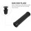 Mountain Bike Grips ABS Black with Lock Ring 1 Set 8