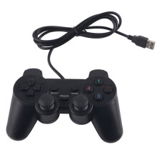 PC gaming controller with cable dual vibration trigger