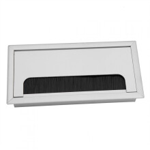 Salida de cable cuadrada, organizador de cables de escritorio cuadrado de aluminio Delaman, tapa superior para insertar orificio de salida,