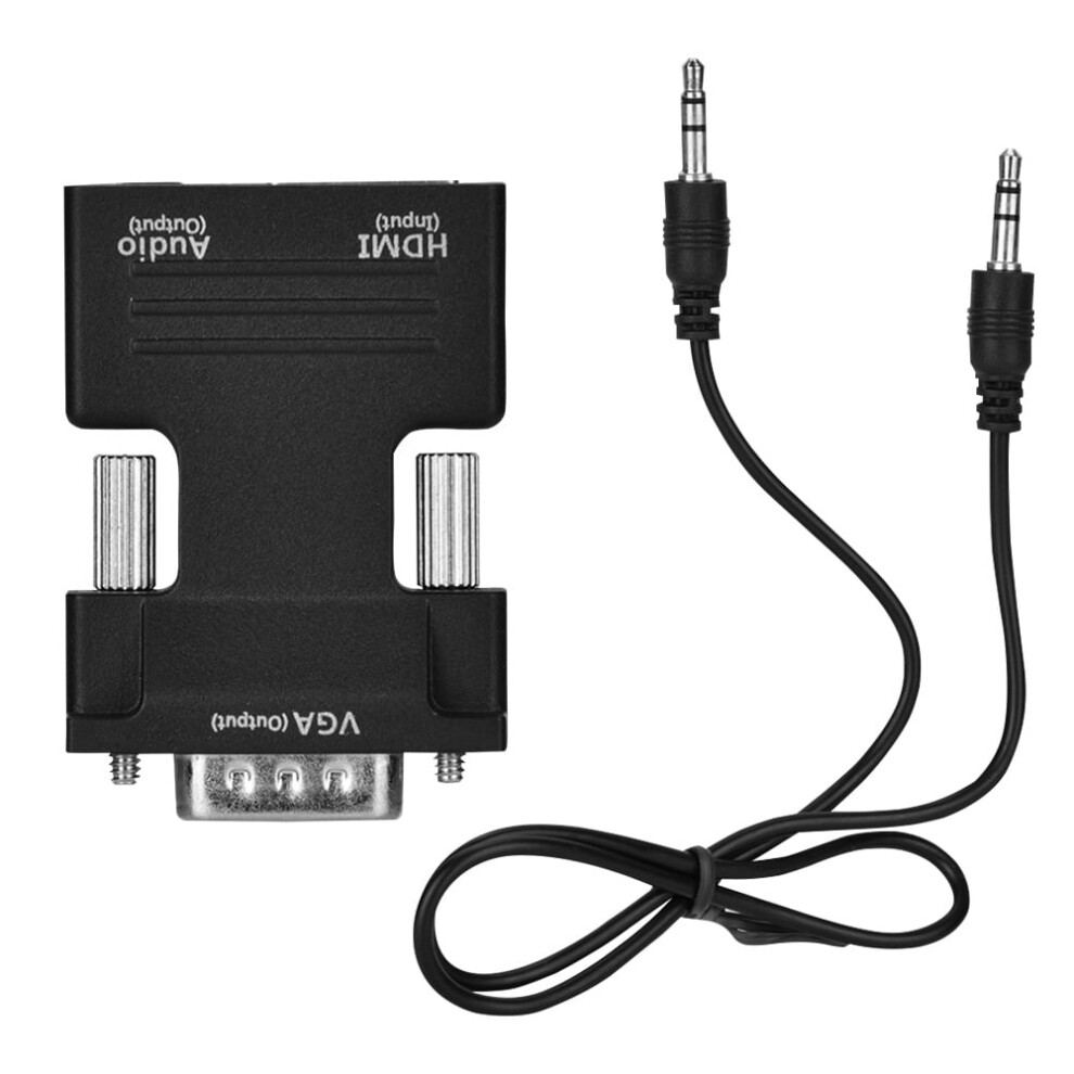 Hdmi To Vga Adapter With Audio 1080P Black 971050868684