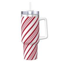40oz Stainless Steel Tumbler with Handle and Straw