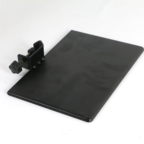 Metal Music Stand Clamp on Rack Tray for Microphone Stand Practical Design Rectangular 1Pcs 2