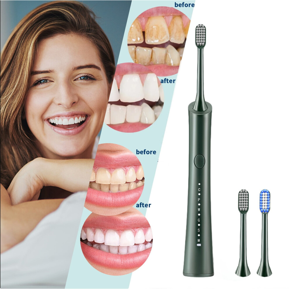 Electric Toothbrush with 3 Brush Heads and 6 Speeds