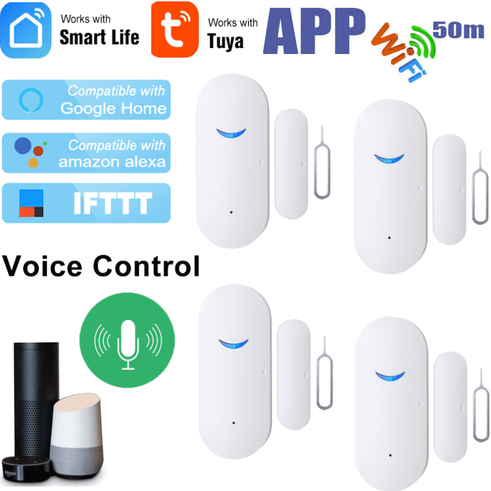 Wi-Fi Smart Door Sensor For Tuya App, Alexa, Google Home 971050879390