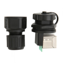 Conector de red impermeable, protección IP67, adaptador de red RJ45-90 sin soldadura, 8 pines, cobre para equipos de visualización LED.