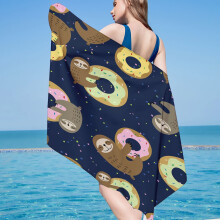Serviette de plage en microfibre Ozmmyan 76 x 152 cm, ultra-légère, anti-sable, colorée, multi-usage pour les voyages, la piscine et l'été -