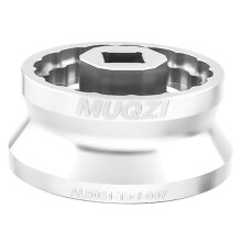 MUQZI 5 in 1 Bike Bottom Bracket Tool for 12/16- 39/41/44/46/49mm Compatible with A Silver