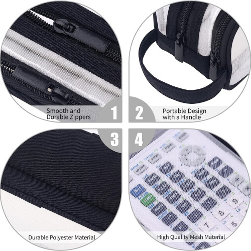 Large Mesh Handheld Case for Pencils and Makeup, 2 2
