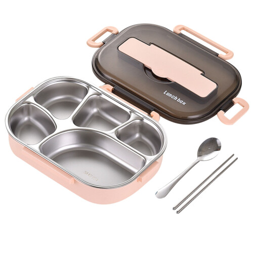 Stainless Steel Bento Box 5-Compartment 1300ml 1