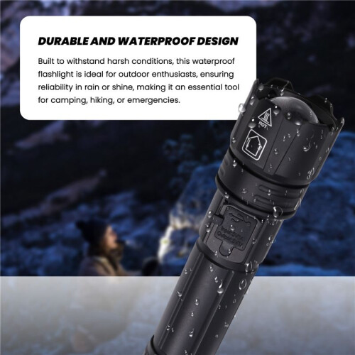 Strong Light Telescopic Zoom Flashlight Rechargeable Waterproof Flashlight Outdoor Emergency Lighting Flashlight 2