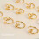 Herzring mit Initialen AZ, Edelstahl, Gold, Damen 4