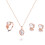 Set di 3 pezzi da donna composto da anello, collana e orecchini con pietre artificiali. 2