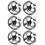 Linaichen sleigh bell ornament silver 50mm 6 pcs 8