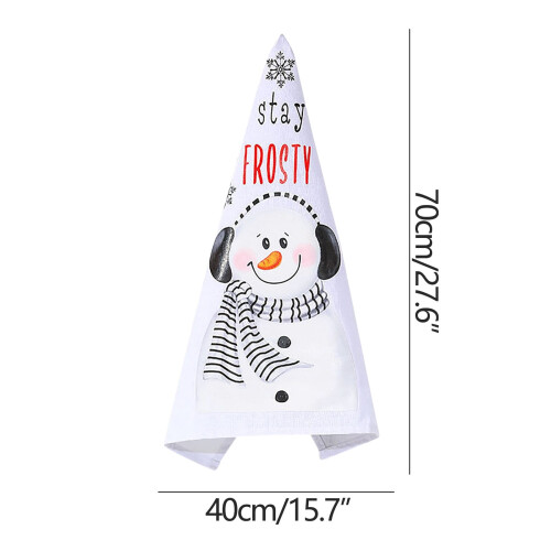 Toalha de mão de Natal com boneco de neve, macia e sem fiapos, 40 x 68 cm (16 x 27 polegadas) 2
