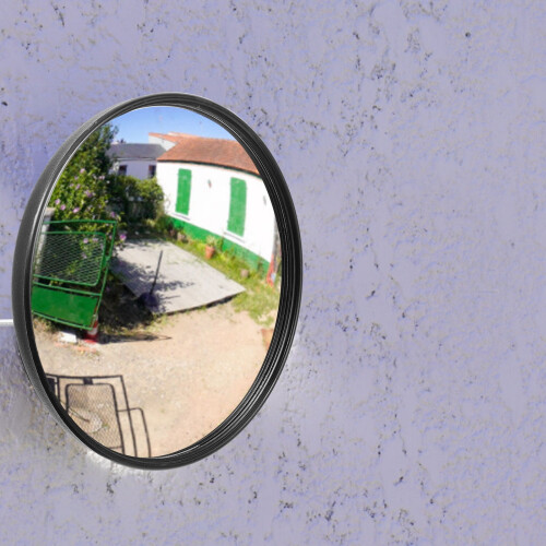Plastic wide angle security mirror for garage blind spot 2