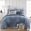 Almofada decorativa redonda Levtex Home Bellamy Teal, 40 cm (16 polegadas). 4