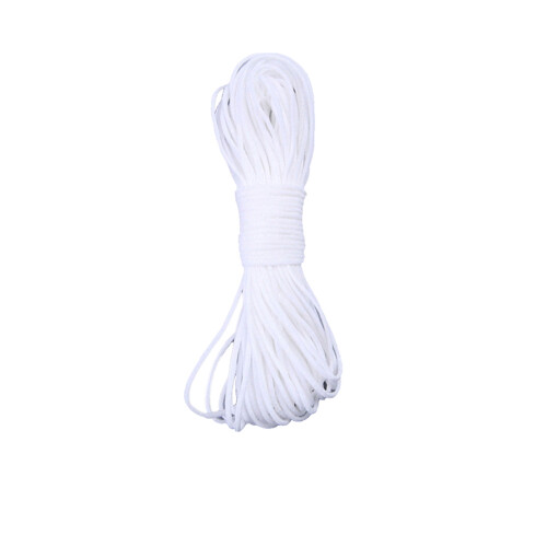 Witte elastische band, 3 mm rond, handgemaakt 1