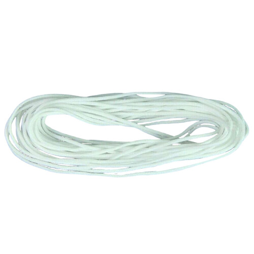 Witte elastische band, 3 mm rond, handgemaakt 2