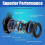 Okeba gaming headset over-ear with mic blue 4