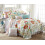 Διακοσμητικό μαξιλάρι Levtex Home Laurel 18x18 ίντσες, λευκό γαλαζοπράσινο 3
