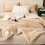 Milk Velvet Throw Blanket Beige 59" x 79" 6
