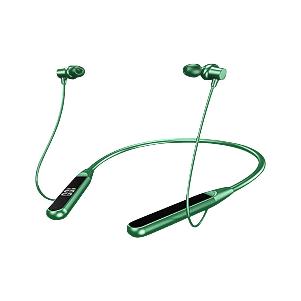 Eqwljwe C6 Wireless Bluetooth Neckband Headset 5.2 Black/Green 9104145886688