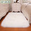 Leye faux fur rug white 1.3x1.3 ft 3