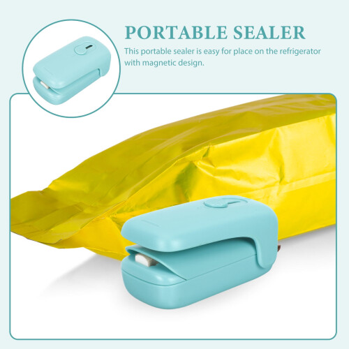 Mini scelleuse de sacs alimentaires portable avec coupe-sacs 2 en 1 1