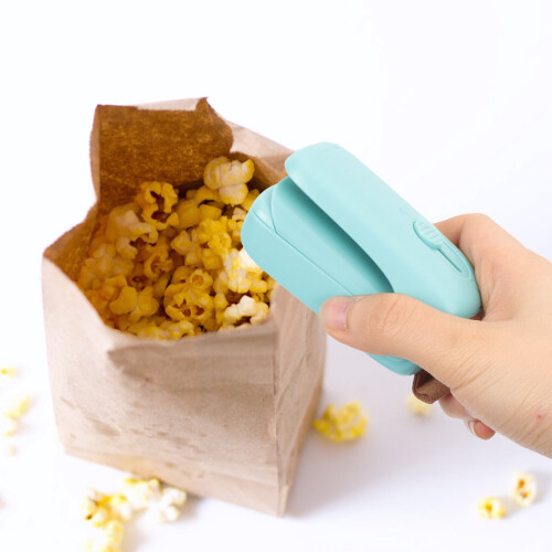 Mini scelleuse de sacs alimentaires portable avec coupe-sacs 2 en 1 2
