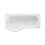 NES Home Nes Home P Shaped Left Hand 1500mm Curved Shower Bath Acrylic 5