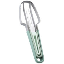 Flippy Watermelon Carving Knife Set, 3-Piece Multifunctional Fruit & Vegetable Decorating Kit, Stainless Steel & PP Plastic, Green, 22.5 x 7 cm