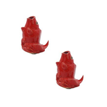 Xubond ceramic toilet cap with frog fish turtle design red