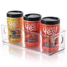 Clear storage bins with handles 6-pack