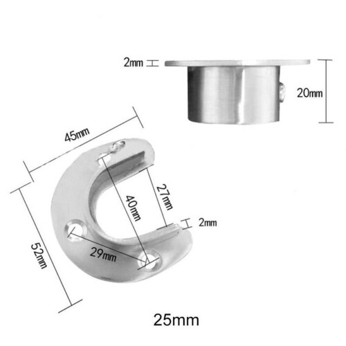Βάση στήριξης κουρτινών LIKEM για ράβδο 25/32mm 1