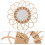 Boho Sunburst Rattan Mirror Wall Decor 2