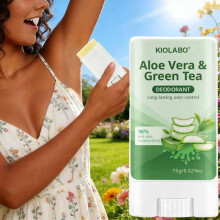 Aloe Vera & Green Tea Deodorant Stick 72 Hour Long-Lasting Deodorizing Fresh Scent All Day for Hands, Feet, Face and Underarm