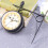 Vintage double-sided wall clock European style black 2