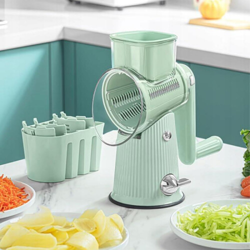 Vegetable Chopper Manual Dicer with Suction Base and Quick Cutting Blades, Multifunctional Kitchen Gadget, Black 1