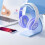 Cuffie wireless Bluetooth circumaurali viola 3