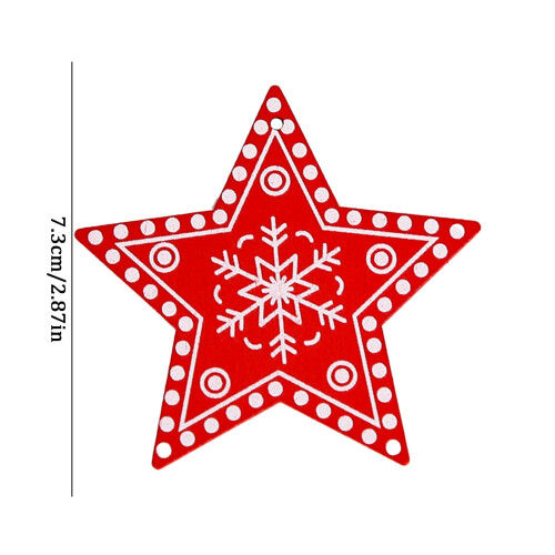Christmas Snowflake Ornament Plastic White 5-Pointed Star 2