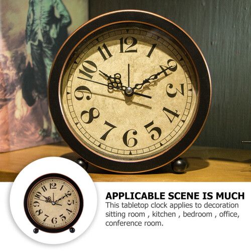 Mute Digital Tabletop Clock Gold Home Decor 2